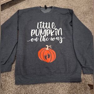 Gray 'Little Pumpkin' Maternity Sweatshirt